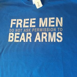 Freemen don't ask for permission bear arms t-shirt